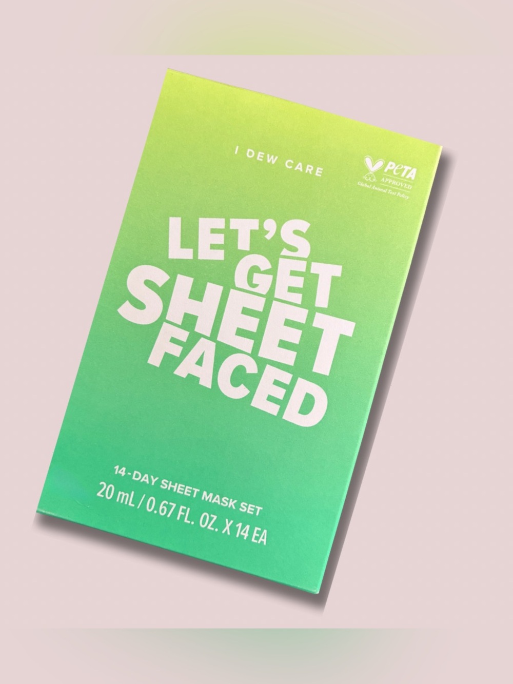 I Dew Care Let’s Get Sheet Faced 14 Day Sheet Mask Set Korean Skincare NIB
